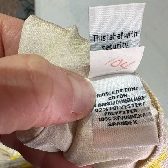 Diane Von Furstenberg Women's Luxe Lace Up Henna Diamonds Dress Yellow Size 6 - Picture 6 of 16